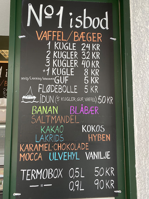 Isvaffel i Nykøbing Mors No1 Café og Bistro